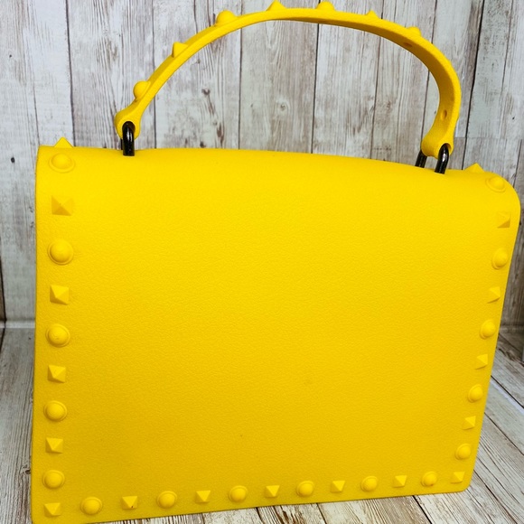 Yellow neon jelly, purse 90s PVC bag lunchpail - Picture 2 of 8